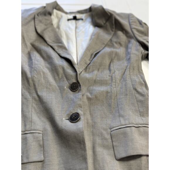 Boss Hugo Boss Jadena Blazer Jacket Womens Size 2 Gray Business Casual Office - Picture 2 of 7